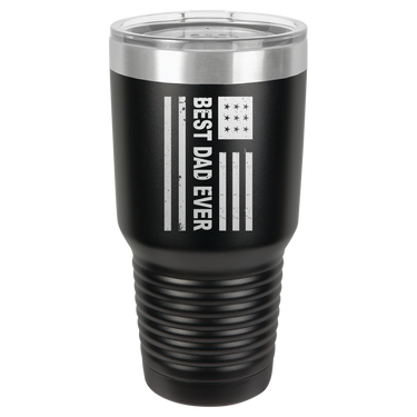 Patriotic Best Dad Ever 30oz Ringneck Tumbler
